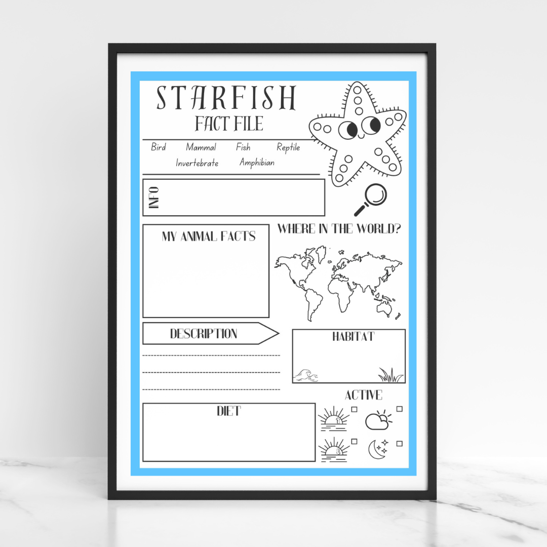 sea creatures animal research project template