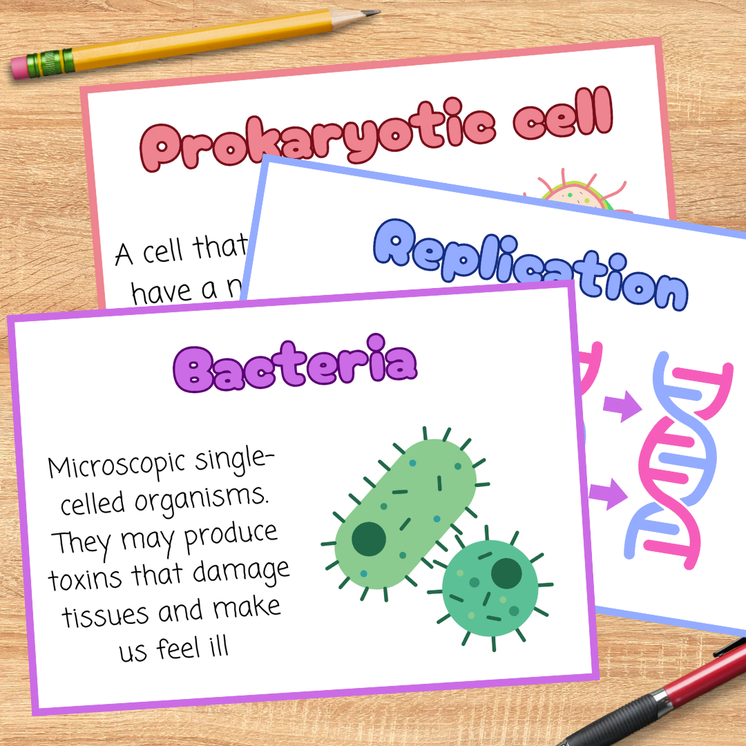 Cell biology vocabulary posters