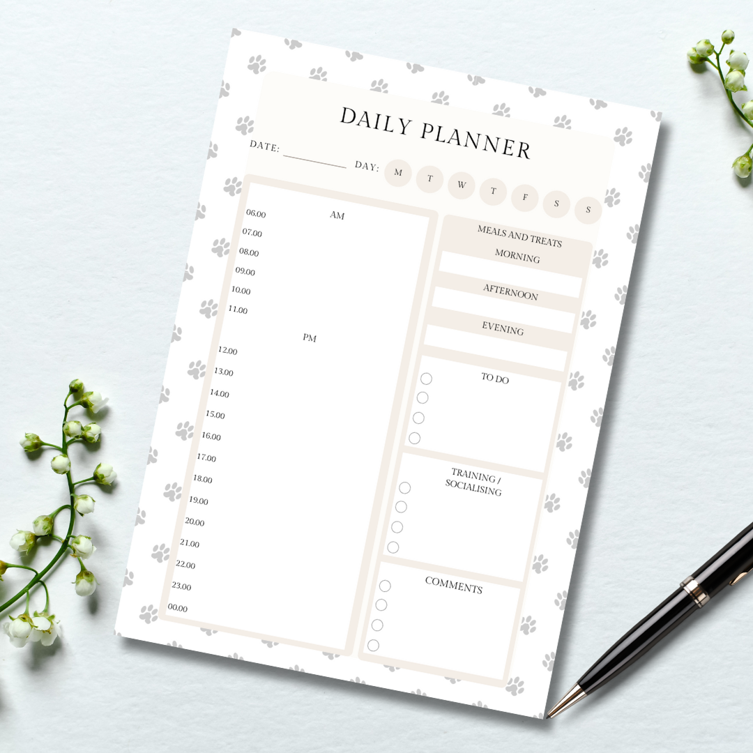 Daily dog planner