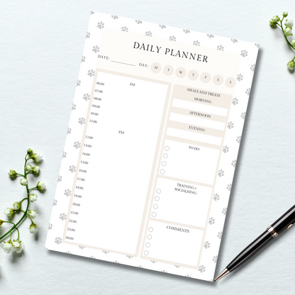 Daily dog planner