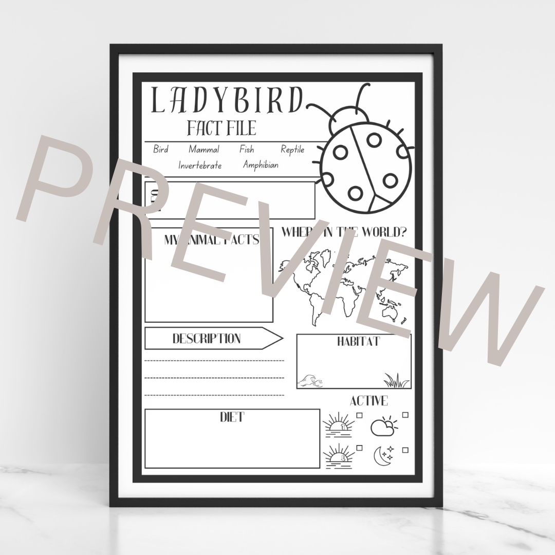 creepy crawlies animal research project poster template pack
