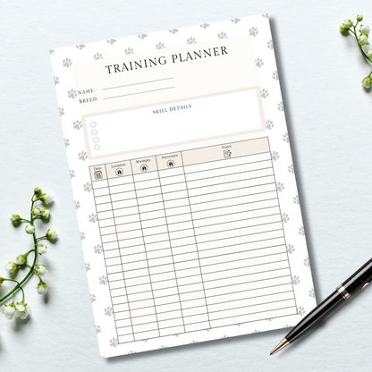 Puppy training planner